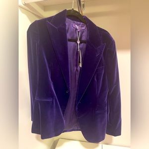 Ralph Lauren runway velvet deep purple blazer